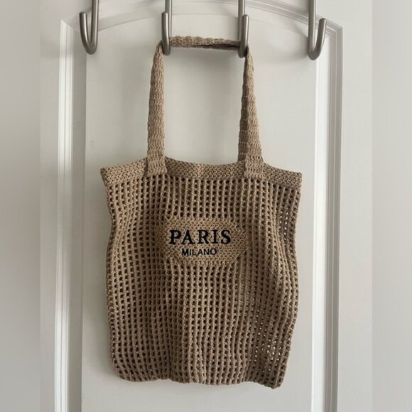 Handbags - Crochet Mesh Beach Tote Bag